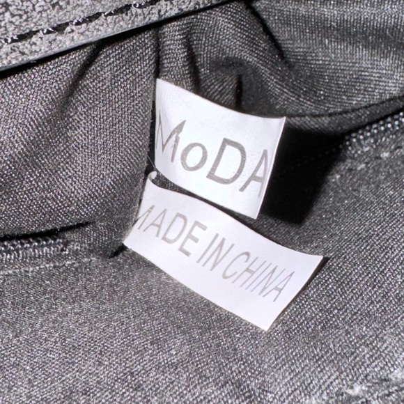 MoDA-NewYork Faux Leather Gray Handbag with Double Handles & Shoulder Strap - Picture 6 of 6